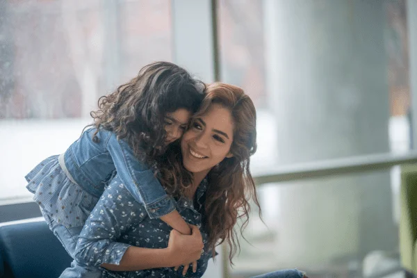 Hispanic mother daughter